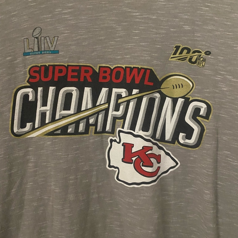 Kansas City Chiefs Super Bowl Fanatics Gray Pro Line T-Shirt long sleeve XXL